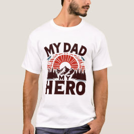 Mein Vater My Hero - Mountain & Sunset T-Shirt