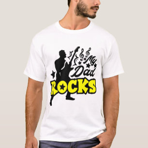 Mein Vater Rocks Gitarre Musician Vatertag Geschen T-Shirt