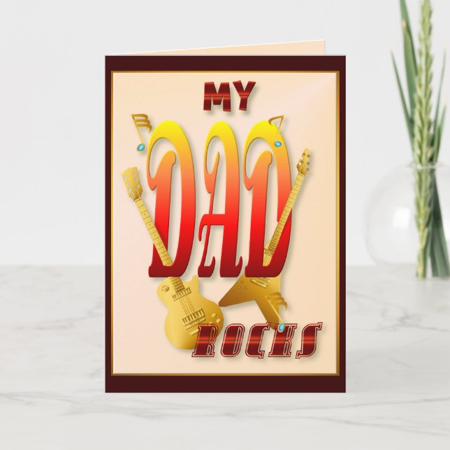 Mein Vater Rocks! Karte (Vorderseite)