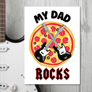 Mein Vater Rocks lustige Pizza Pater-Day Vater Wit Feiertagskarte