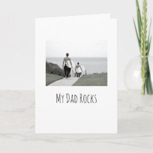 Mein Vater rocks Modern Foto-Card-Nachrichtentag Karte