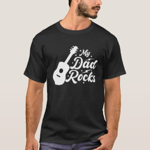 Mein Vater Rocks Vintag Guitar Daddy Kids Fathers  T-Shirt