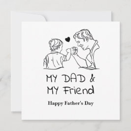 Mein Vater und mein Freund ich glücklich Vatertag Feiertagskarte