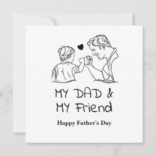 Mein Vater und mein Freund ich glücklich Vatertag Feiertagskarte