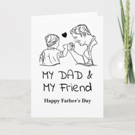 Mein Vater und mein Freund ich glücklich Vatertag Karte
