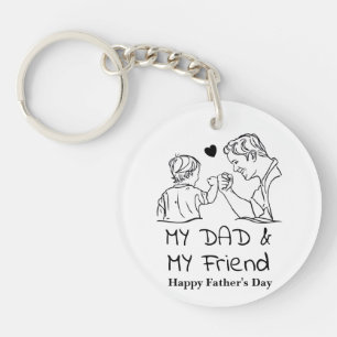 Mein Vater und mein Freund ich glücklich Vatertag Schlüsselanhänger