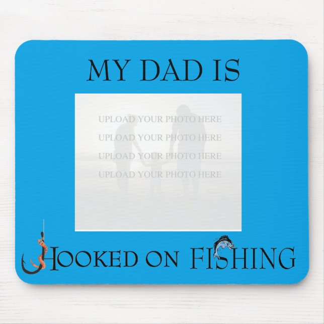 Mein Vater wird auf Fischen gehakt (Foto/Text Mousepad (Vorne)