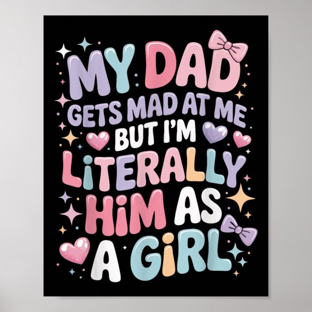 Mein Vater wird mir traurig, aber ich'm buchst Poster (Vorne)