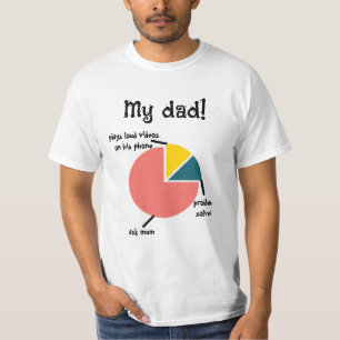 Mein Vater witzige Eigenschaften, individuelle Übe T-Shirt