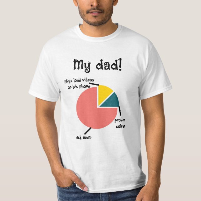 Mein Vater witzige Eigenschaften, individuelle Übe T-Shirt (Vorderseite)