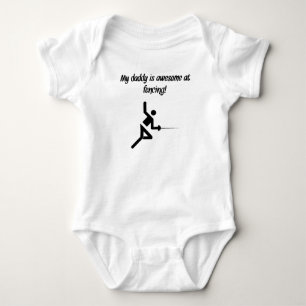 Mein Vati ist am Fechten fantastisch Baby Strampler