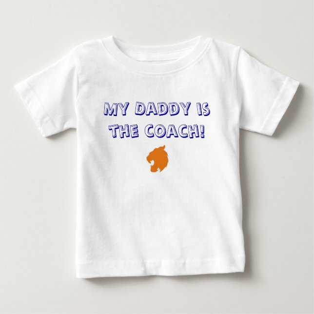 Mein Vati ist der Trainer! Baby T-shirt (Vorderseite)