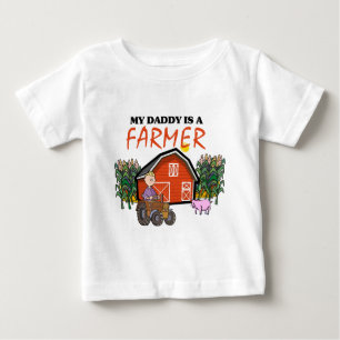 Mein Vati ist ein Bauer Baby T-shirt