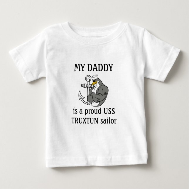 Mein Vati ist ein stolzer Seemann USSs TRUXTUN Baby T-shirt (Vorderseite)