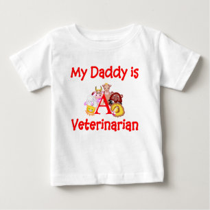 Mein Vati ist ein tierärztlicher Säuglings-T - Baby T-shirt