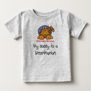 Mein Vati ist ein tierärztlicher Säuglings-T - Baby T-shirt