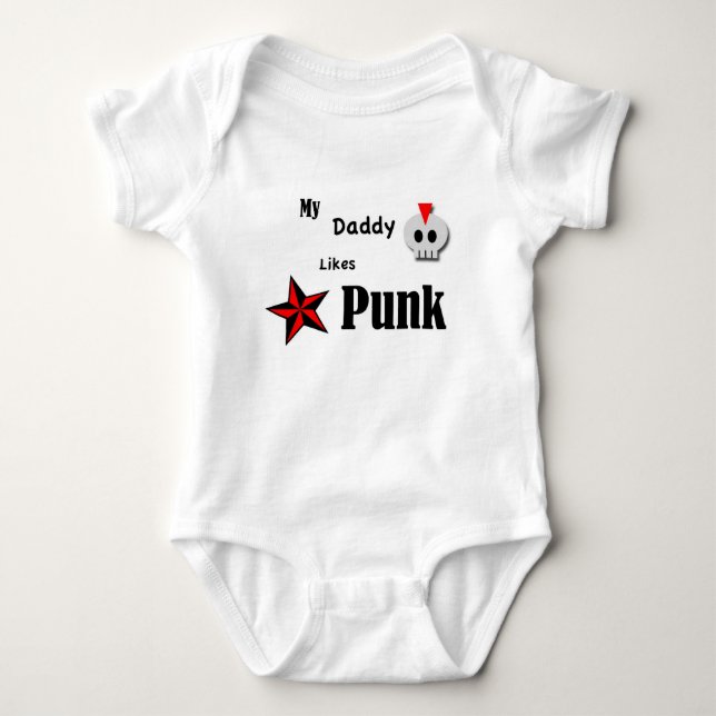 Mein Vati mag Punk Baby Strampler (Vorderseite)