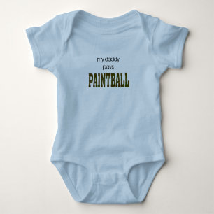 mein Vati spielt Paintball Baby Strampler