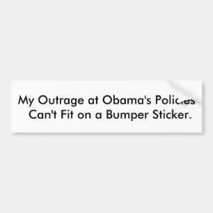 Mein Verbrechen an Obamas Politik kann nicht Autoaufkleber