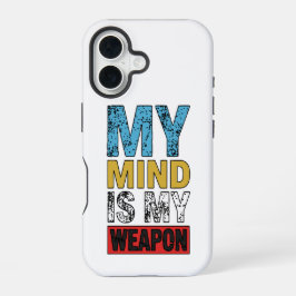 Mein Verstand ist meine Waffe Motivationszitat iPhone 16 Hülle