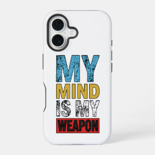Mein Verstand ist meine Waffe Motivationszitat iPhone 16 Hülle