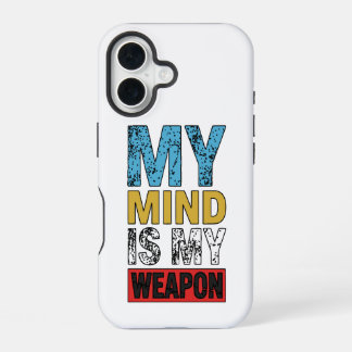 Mein Verstand ist meine Waffe Motivationszitat iPhone 16 Hülle