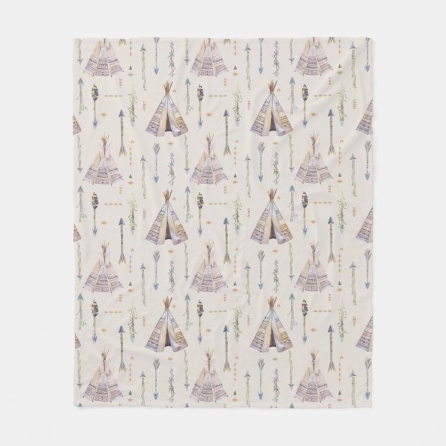 Mein Village Teepee Fleecedecke (Vorderseite)