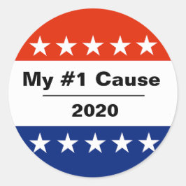 Mein Wahlthema 2020 Runder Aufkleber