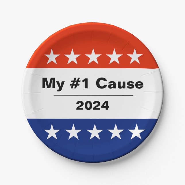 Mein Wahlthema 2024 Pappteller (Vorderseite)