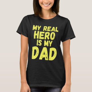 Mein wahrer Held ist mein Vater Vatertag Kinder Re T-Shirt