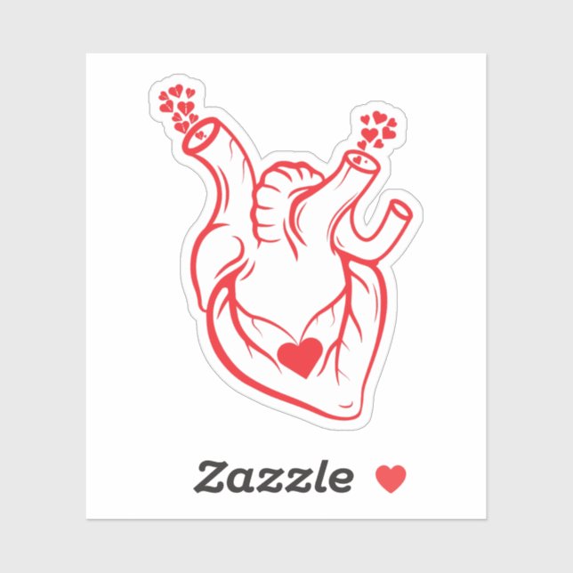 Mein wahres Herz ist die Liebe. Aufkleber (Blatt)