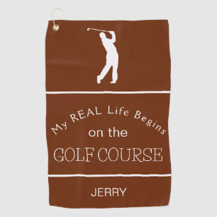 Mein wahres Leben beginnt auf dem Golfplatz Dk. Ru Golfhandtuch