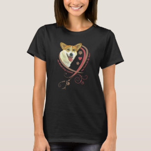 Mein walisischer Corgi Verlasse Paw Prints Womens T-Shirt