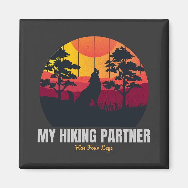 Mein Wanderpartner hat vier Beine Magnet (Vorne)