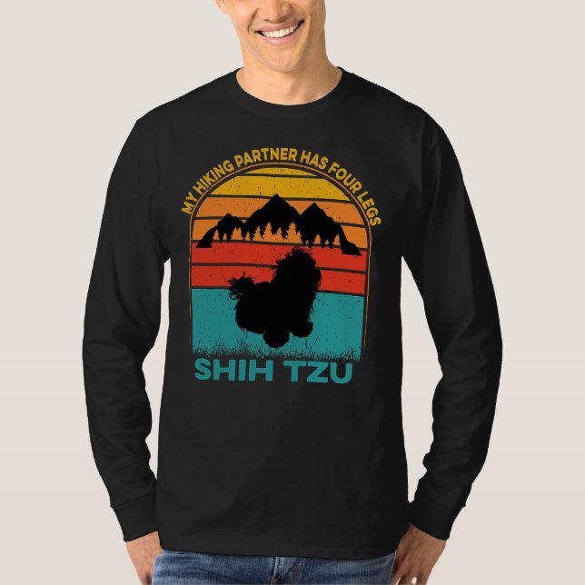 Mein Wanderpartner hat vier Legs Shih Tzu T-Shirt (Vorderseite)