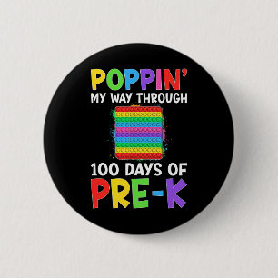 Mein Weg durch 100 Tage der Schule Pre-k Boy Girl Button