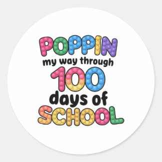 Mein Weg durch 100 Tage Schule überlebte Runder Aufkleber