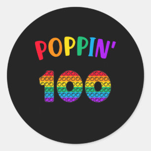 Mein Weg durch 100 Tage Schulkinder 100. Runder Aufkleber