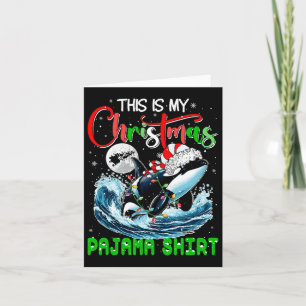 Mein Weihnachten Pajama Santa Orca Sea Animal Love Karte
