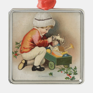 Mein Weihnachten WishKid, Spielwaren beobachtend Ornament Aus Metall