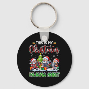 Mein Weihnachts-Pajama Drei Weihnachtsmeisterschaf Schlüsselanhänger