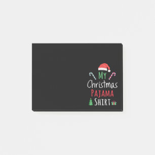 Mein Weihnachts-Pajama-Shirt Post-it Klebezettel