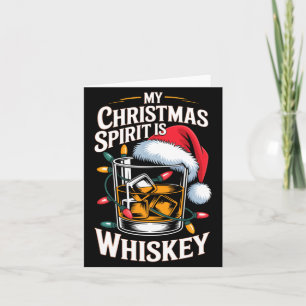 Mein Weihnachts-Shirt ist Whiskey Lustiger Santa-P Karte