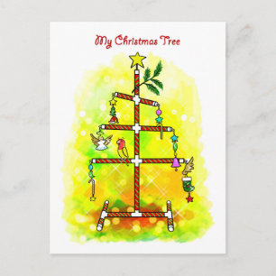 Mein Weihnachtsbaum Feiertagspostkarte