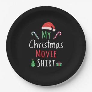 Mein Weihnachtsfilm-Shirt Pappteller