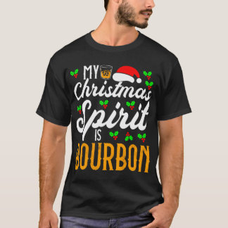Mein Weihnachtsgeist ist Bourbon. Weihnachten T-Shirt