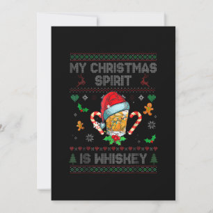 Mein Weihnachtsgeist ist Whiskey Ugg Sweater Xmas Save The Date