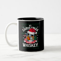 Mein Weihnachtsgeist ist Whiskey Ugg Sweater Xmas