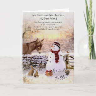 Mein Weihnachtswunsch für Sie Mein lieber Freund W Karte