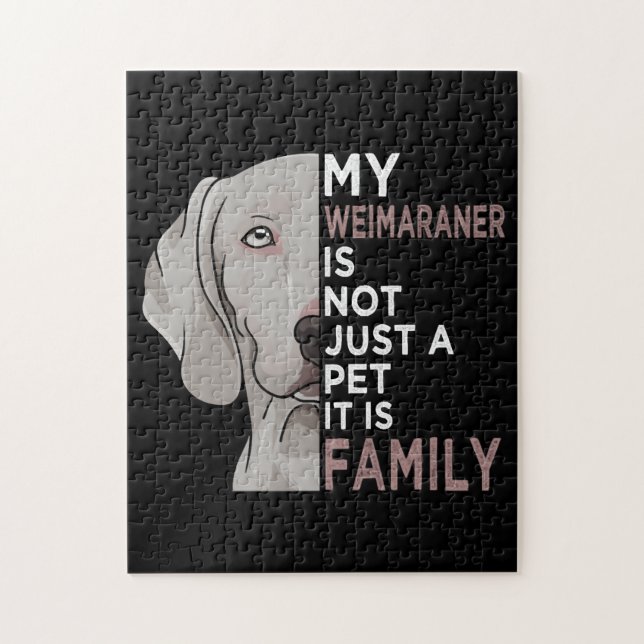 Mein Weimaraner ist Familie Puzzle (Vertikal)